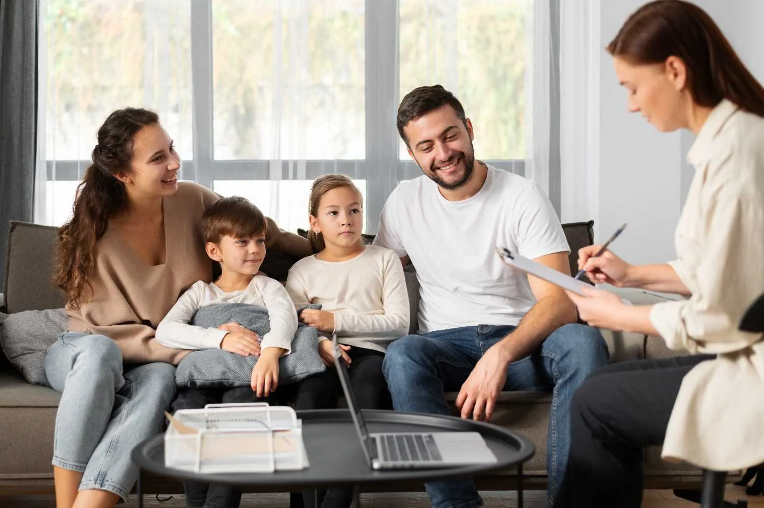 A family enjoying time together